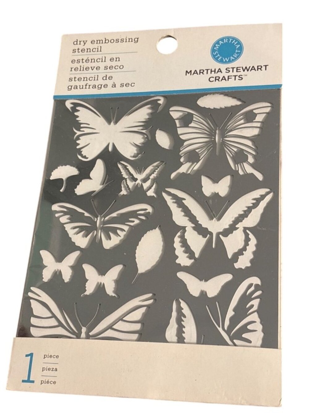 Martha Stewart Crafts Butterfly Glossary Dry Embossing Stencil 1 Pc 42-03003 NSP - Picture 6 of 6